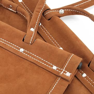 Leather Carriers, Brown Suede - Image 2