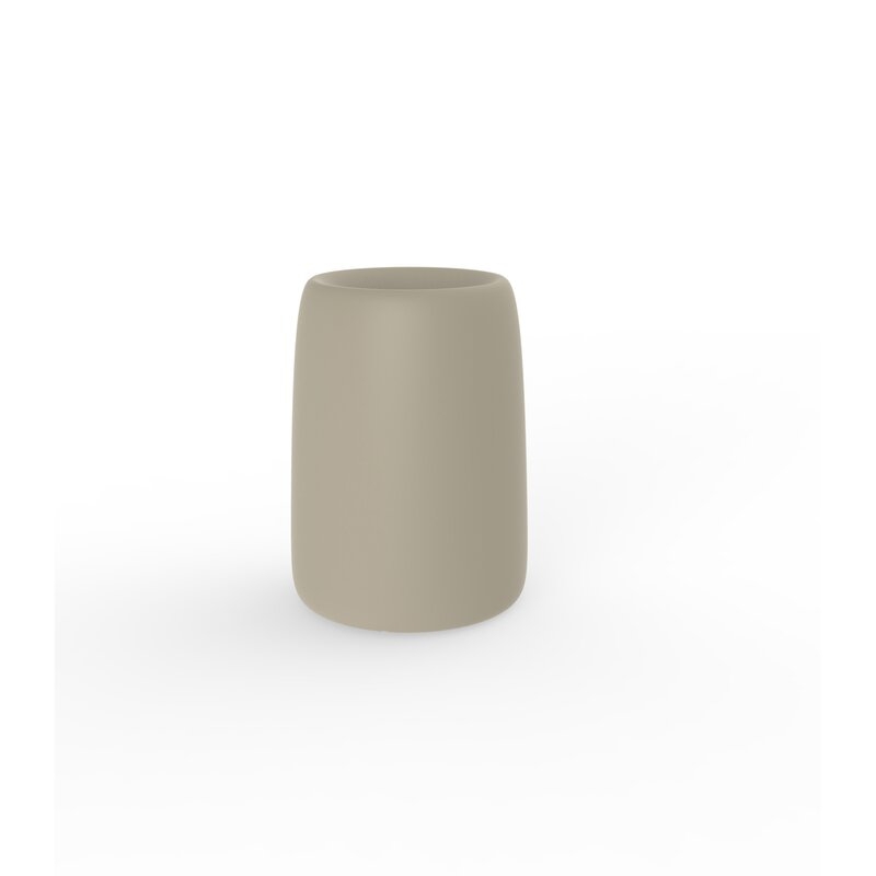 Vondom Organic Resin Pot Planter Color: Ecru, Size: 19.25" H x 13.75" W x 13.75" D - Image 0