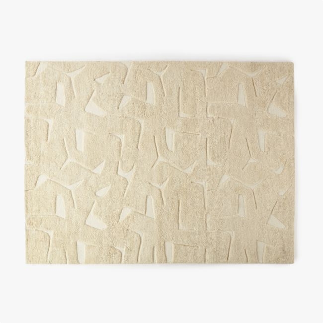 Sway Hand-Tufted Neutral Wool Area Rug 9'x12' - Image 0