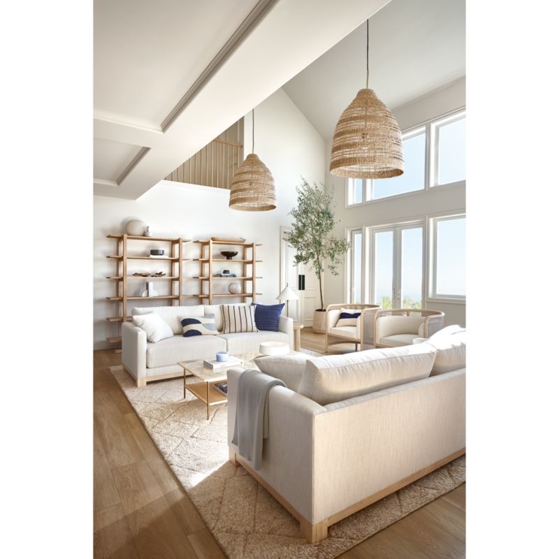 Gather Deep Wood Base 2-Piece Chaise Sectional Sofa - Image 7