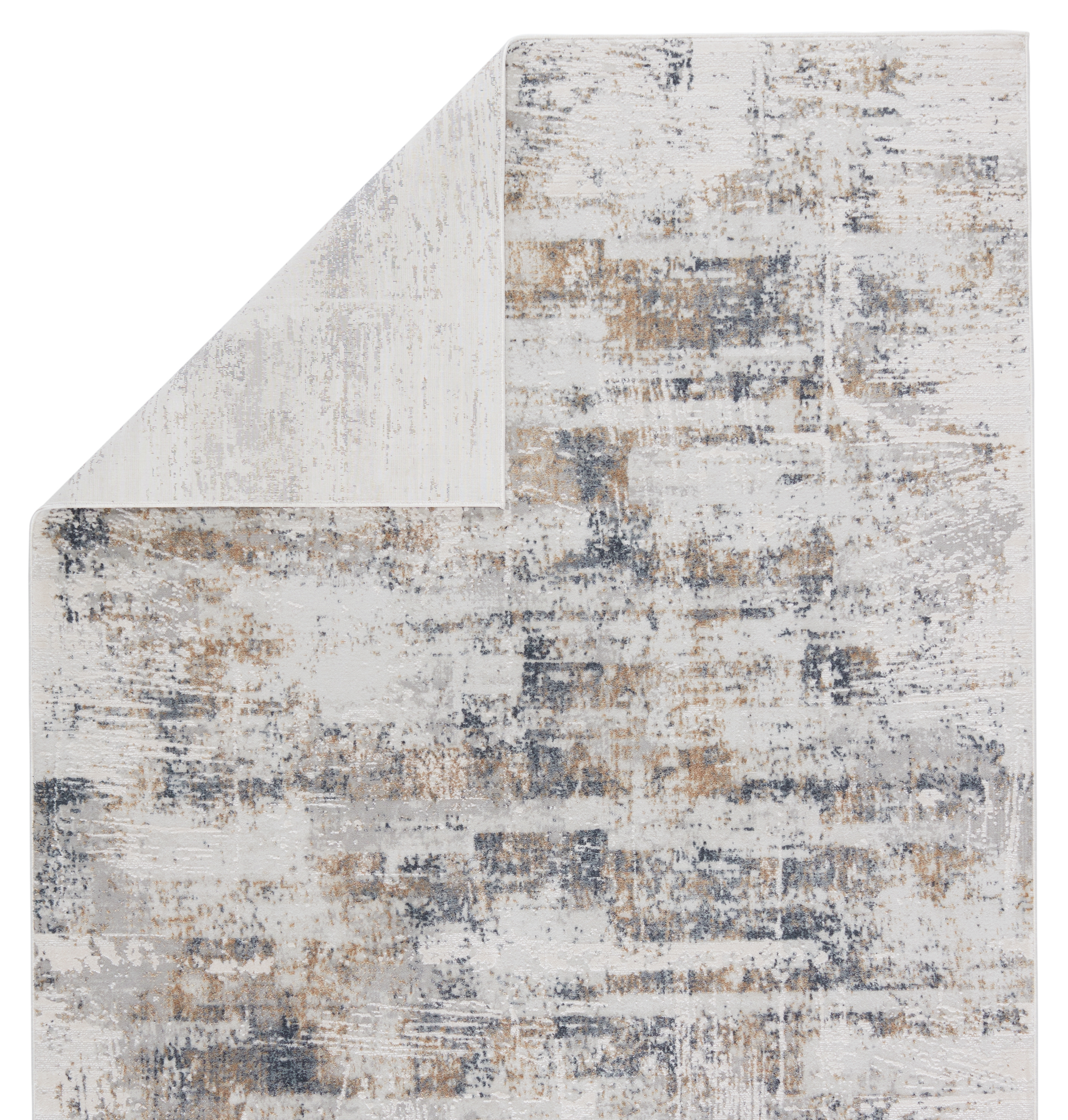 Gesine Abstract Light Gray/ Gold Area Rug (11'10"X14') - Image 2