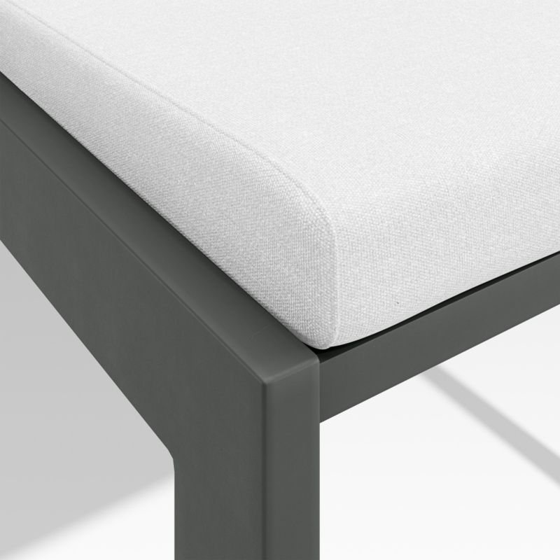 Walker Metal Outdoor Dining Chair with Canvas White Sunbrella ® Cushion - Image 2