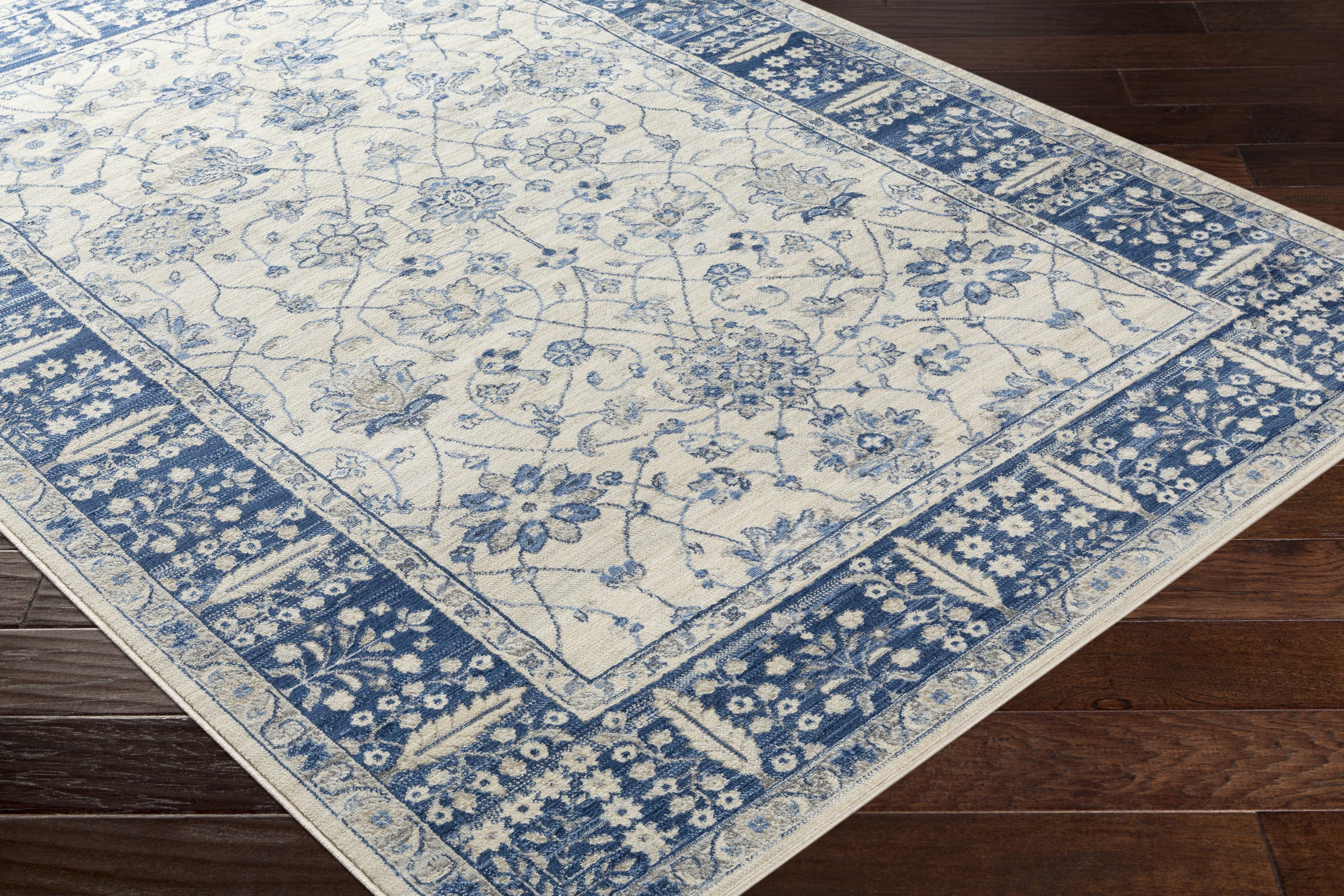 Monaco Blue Indoor 2' x 3' Machine Woven Rug - Image 6