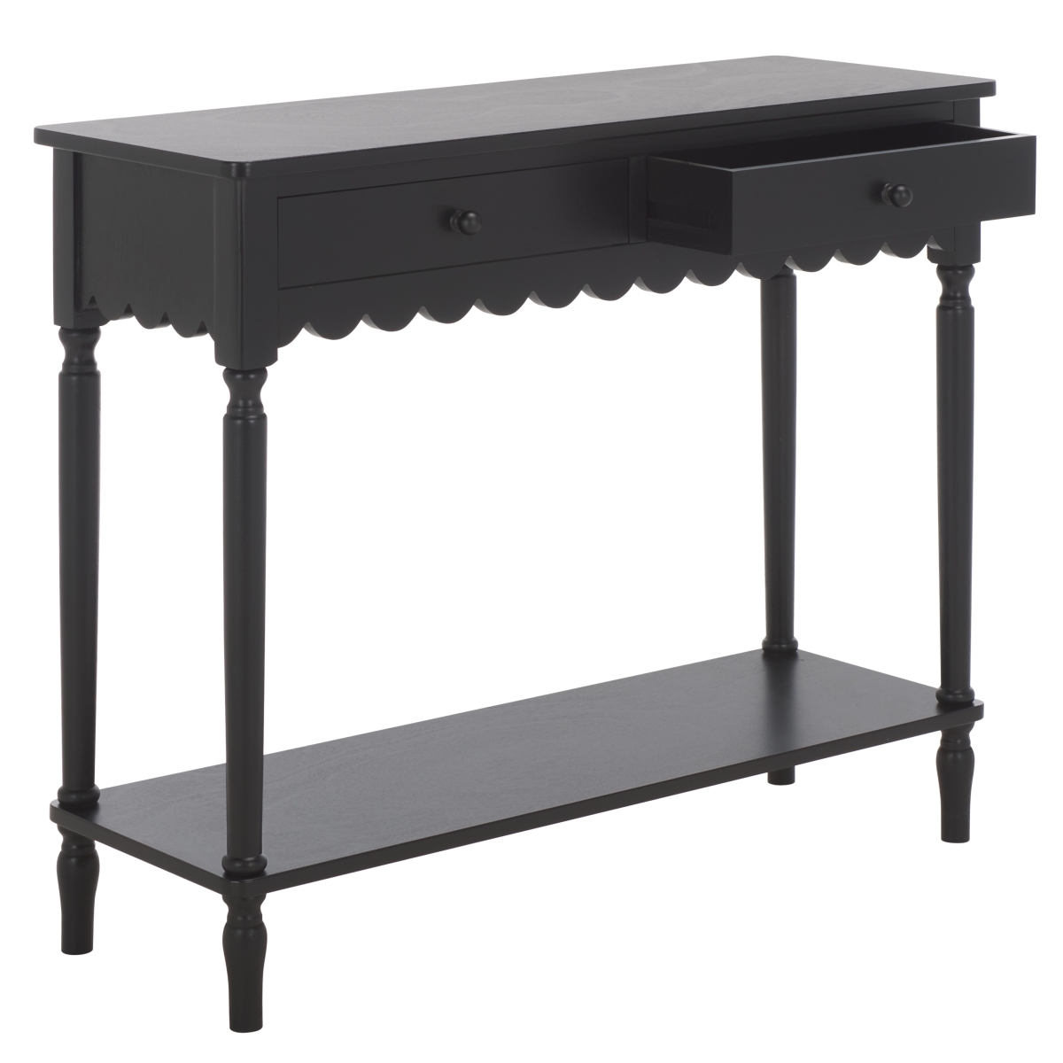 Haven 2 Drawer Small Console - Matte Black - Image 5