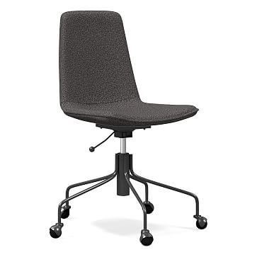 Slope Office Chair, Chenille Tweed, Slate - Image 0