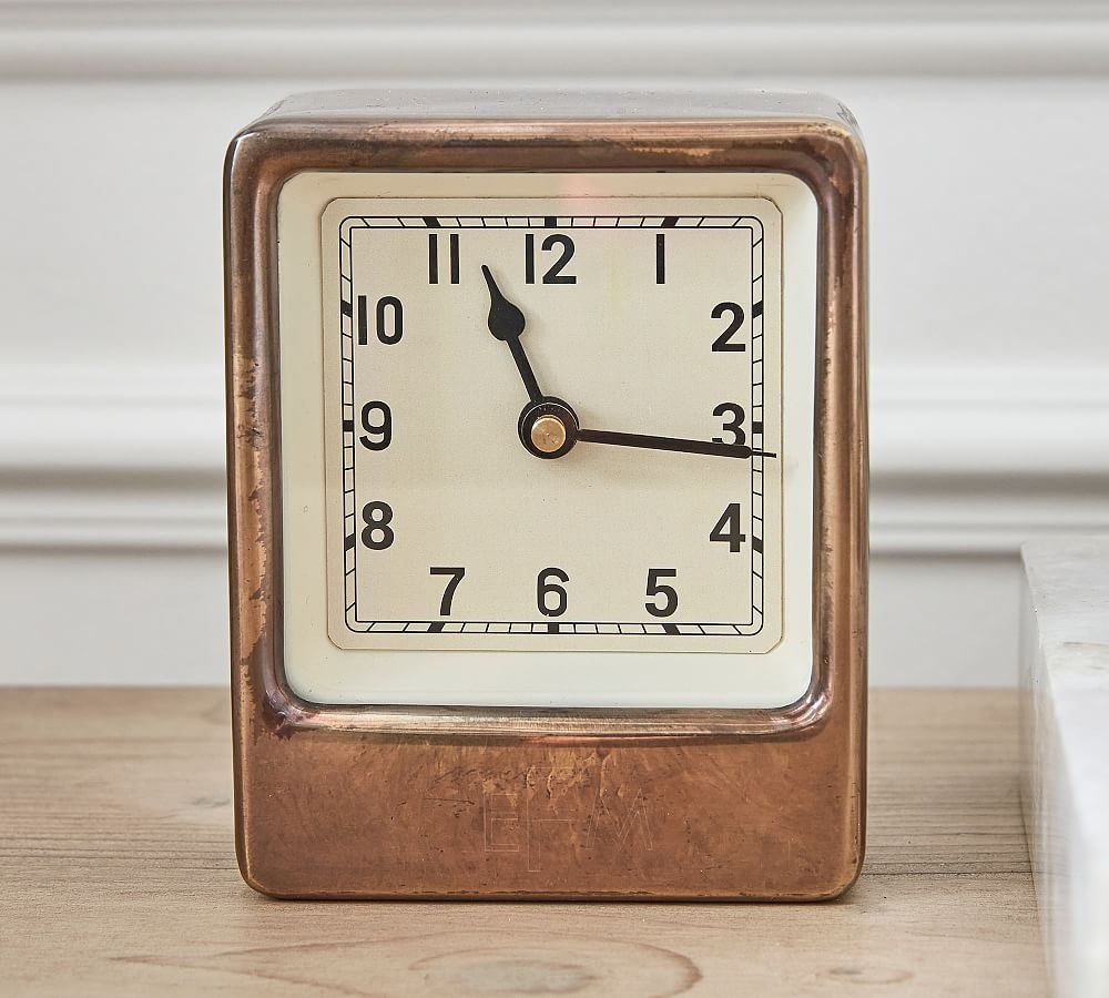 Anton Desktop Clock,Rust,Medium - Image 1