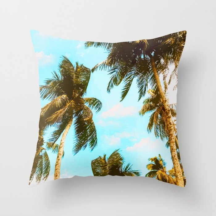 Cali Summer #nature #digitalart Throw Pillow by 83 Oranges Free Spirits - Cover (16" x 16") With Pillow Insert - Outdoor Pillow - Image 0