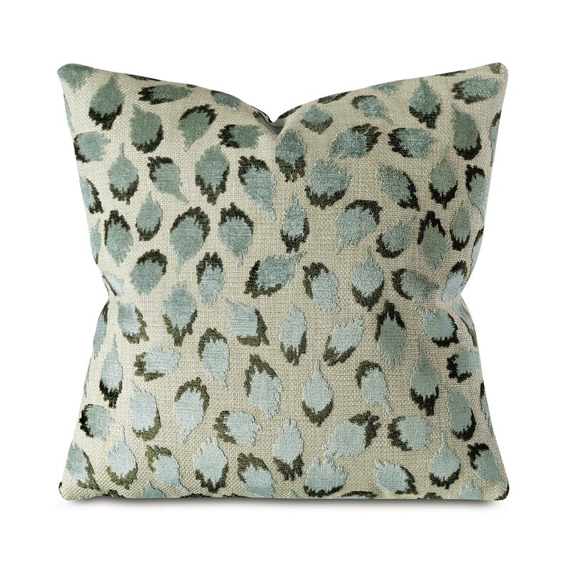 Eastern Accents Ocelot Square Pillow Cover & Insert Color: Spa - Image 0