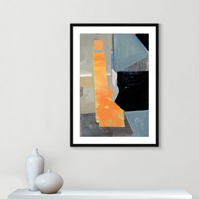 Orange Pinstripe II - Framed Art W/ 4 Ply Matboard - Image 0