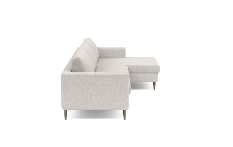 Asher Right Sectional with Beige Wheat Fabric, extended chaise, and Plated legs - Image 2