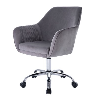Velvet Task Chair Grey - Image 0