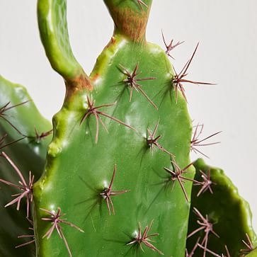 Faux Potted Flat Cactus Plant, 19" - Image 3