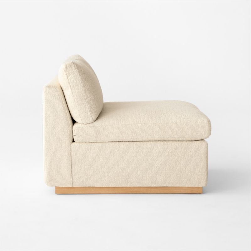 Stormo Ivory Boucle Armless Chair - Image 3