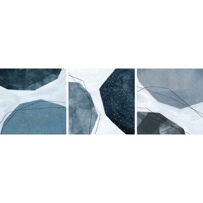 Adjacent Abstraction VI - 3 Piece Wrapped Canvas Painting Print Set - Image 0