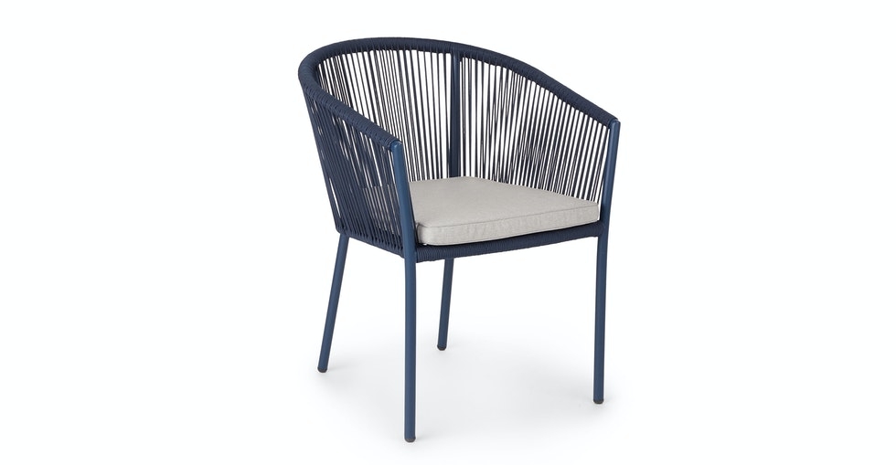 Corda Beach Sand Indigo Blue Dining Chair - Image 0