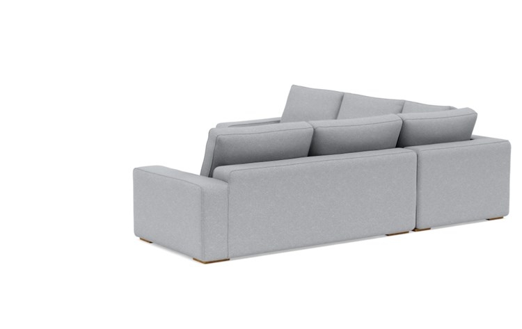 Ainsley Corner Sectional with Grey Gris Fabric, standard down blend cushions, and Natural Oak legs - Image 4