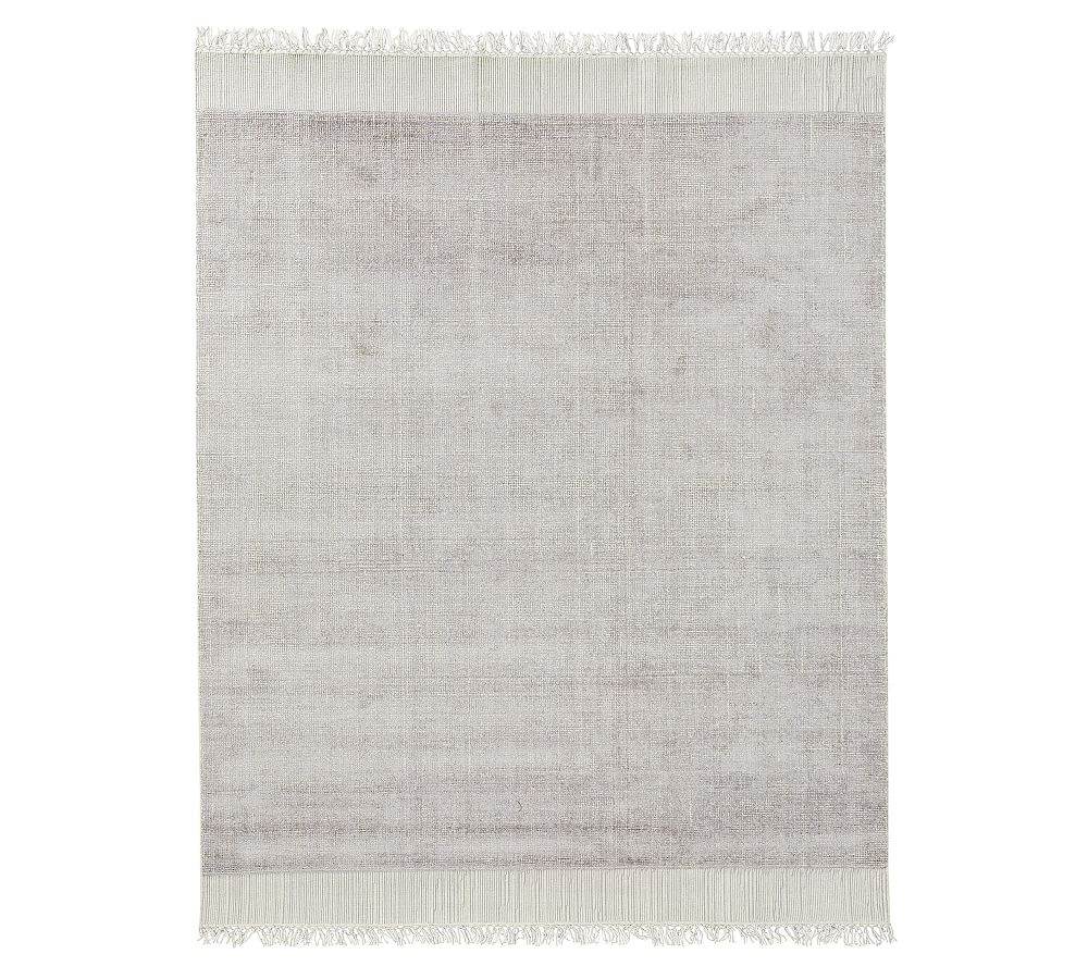 Wray Handwoven Flatweave Rug, 8 x 10', Silver - Image 0