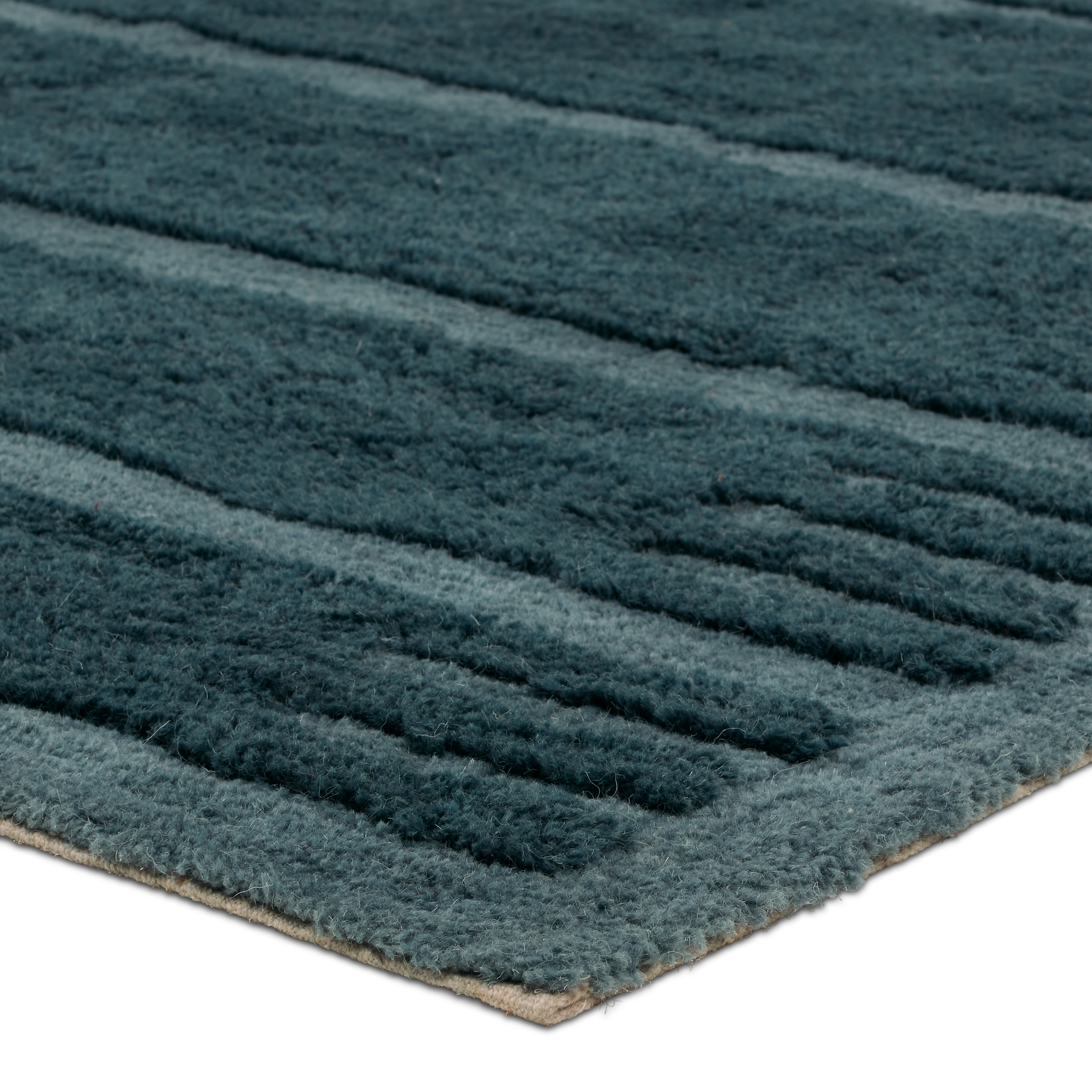 Evren AIB06 Handmade Geometric Blue Area Rug (8'6"x11'6") - Image 1