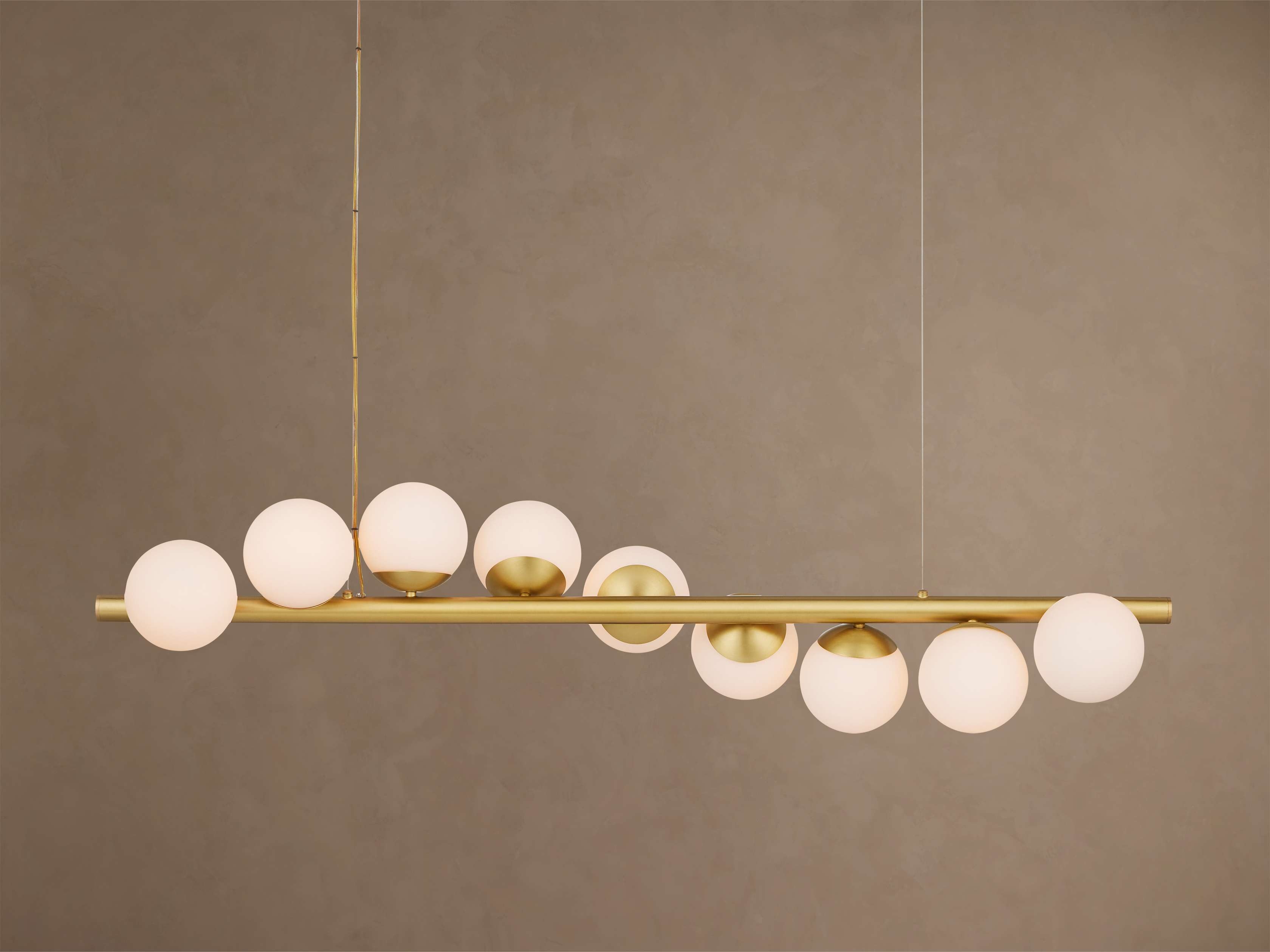 Kinney Linear Chandelier in Metal Brass - Image 0