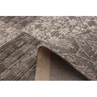 One-of-a-Kind Studebaker Hand-Knotted 2010s Collage Gray/Cream 4'7" x 6'4" Chenille Area Rug - Image 0