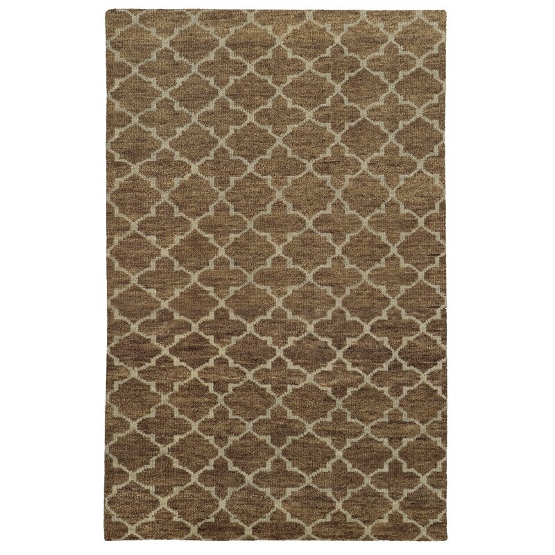 Tommy Bahama Home Maddox Geometric Hand-Knotted Wool Brown/Beige Area Rug - Image 0