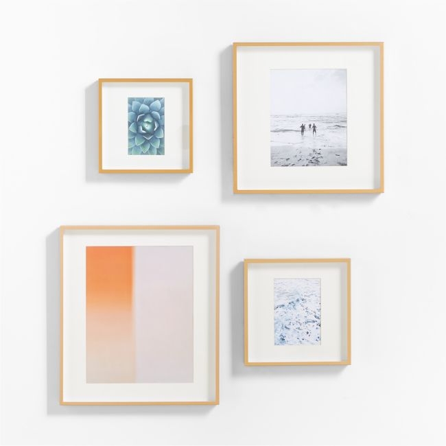 4-Piece Brushed Brass Gallery Wall Frame Set - Image 0