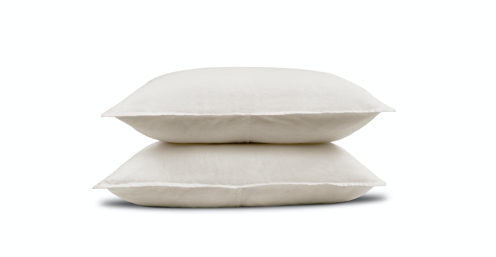 Alto Standard Linen Sham Set - Ivory White - Image 0