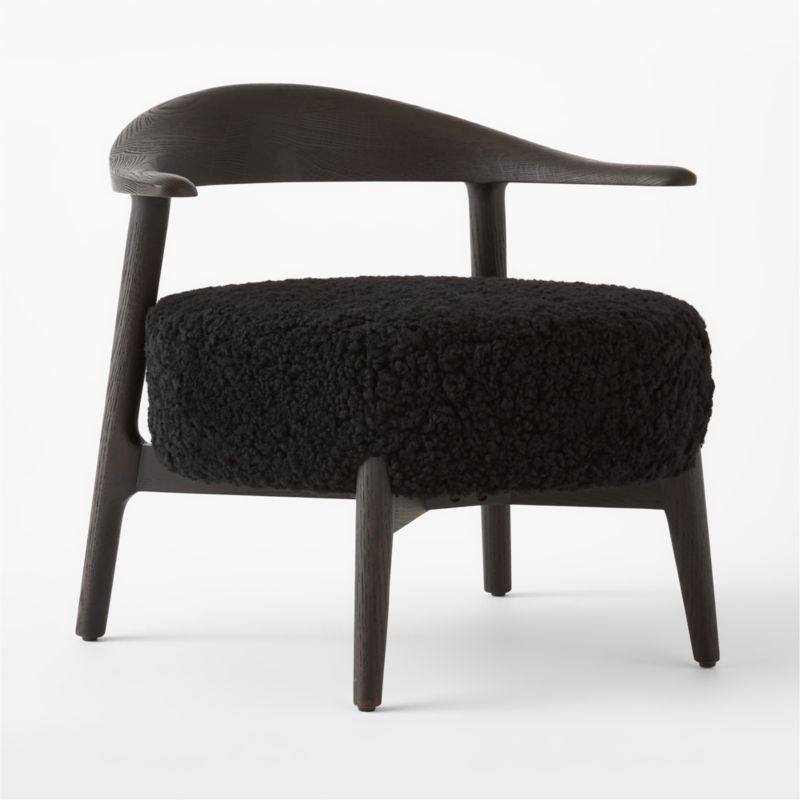 Matador Black Shearling Accent Chair - Image 2