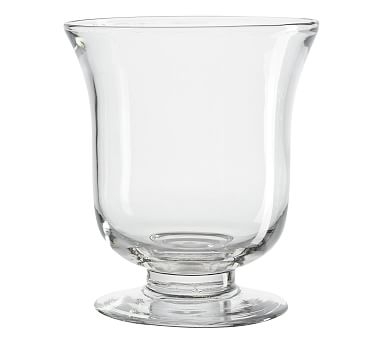 Clear Glass Footed Vase, Clear, Medium - Image 0