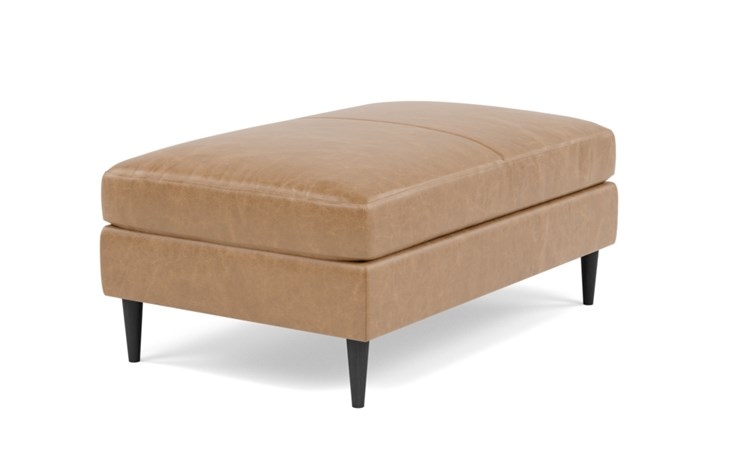 Sloan Leather Ottoman - Image 1