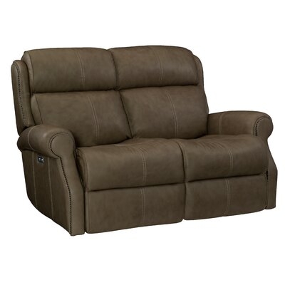 Mcgwire Leather Reclining Loveseat - Image 0