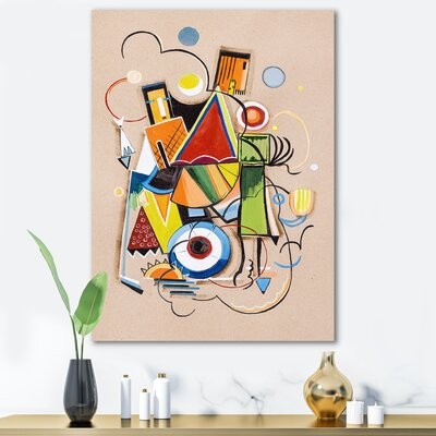 Colored Geometric Abstract Compositions I - Modern Canvas Wall Art Print PT35764 - Image 0