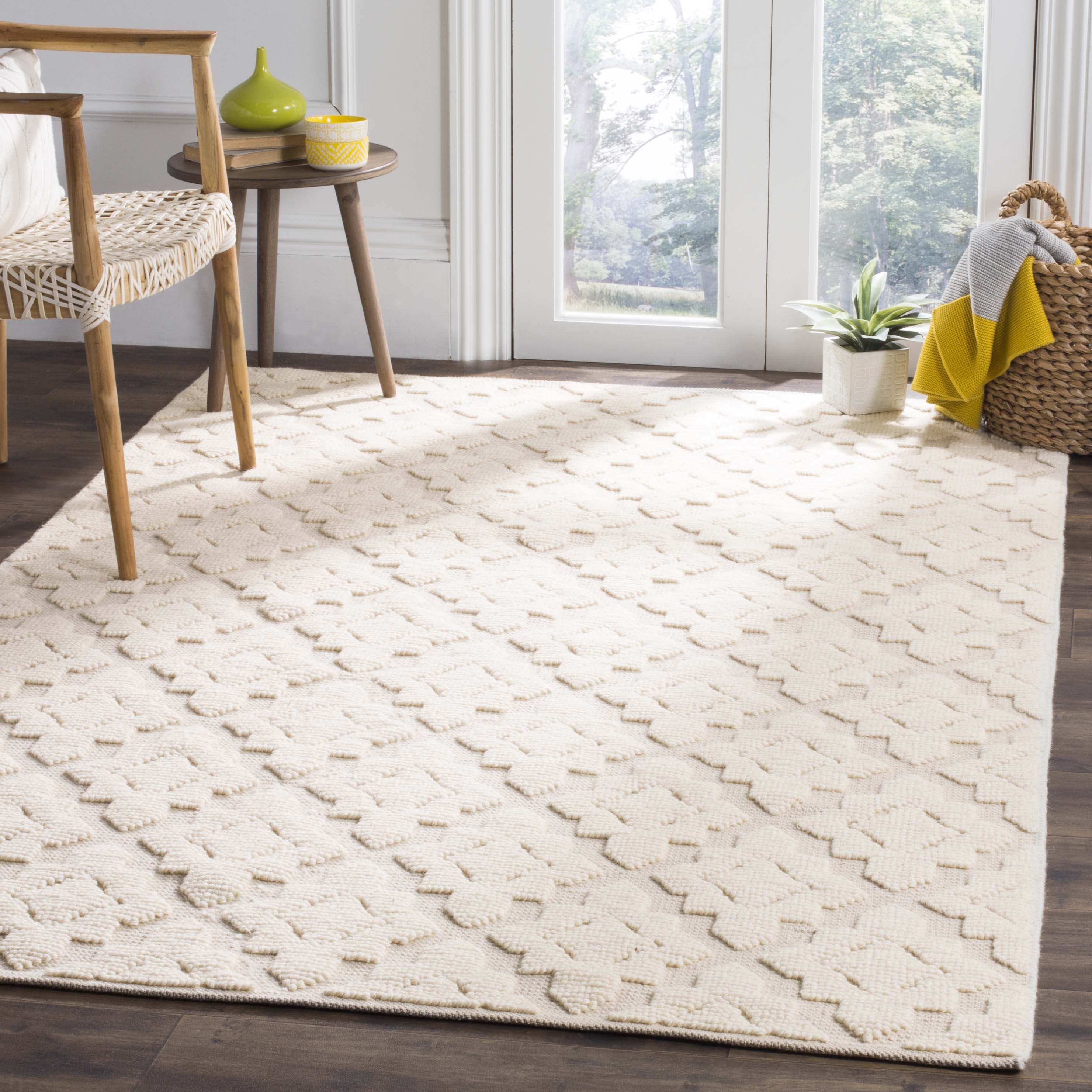 Arlo Home Hand Woven Area Rug, VRM103A, Ivory,  3' X 5' - Image 1