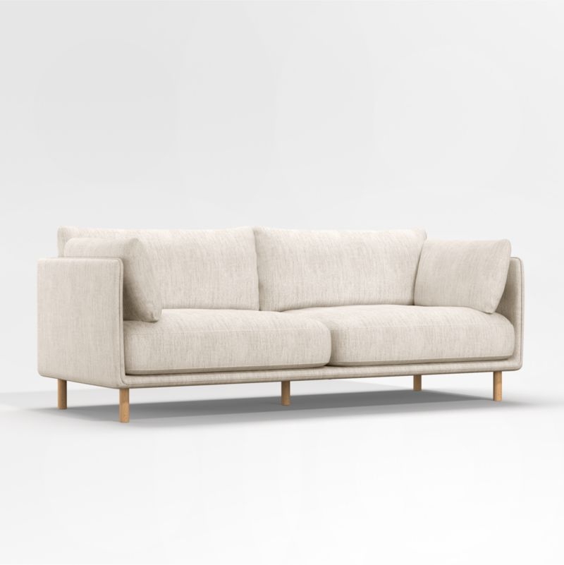 Wells Sofa with Natural Leg Finish, Tribute Gravel - Image 2
