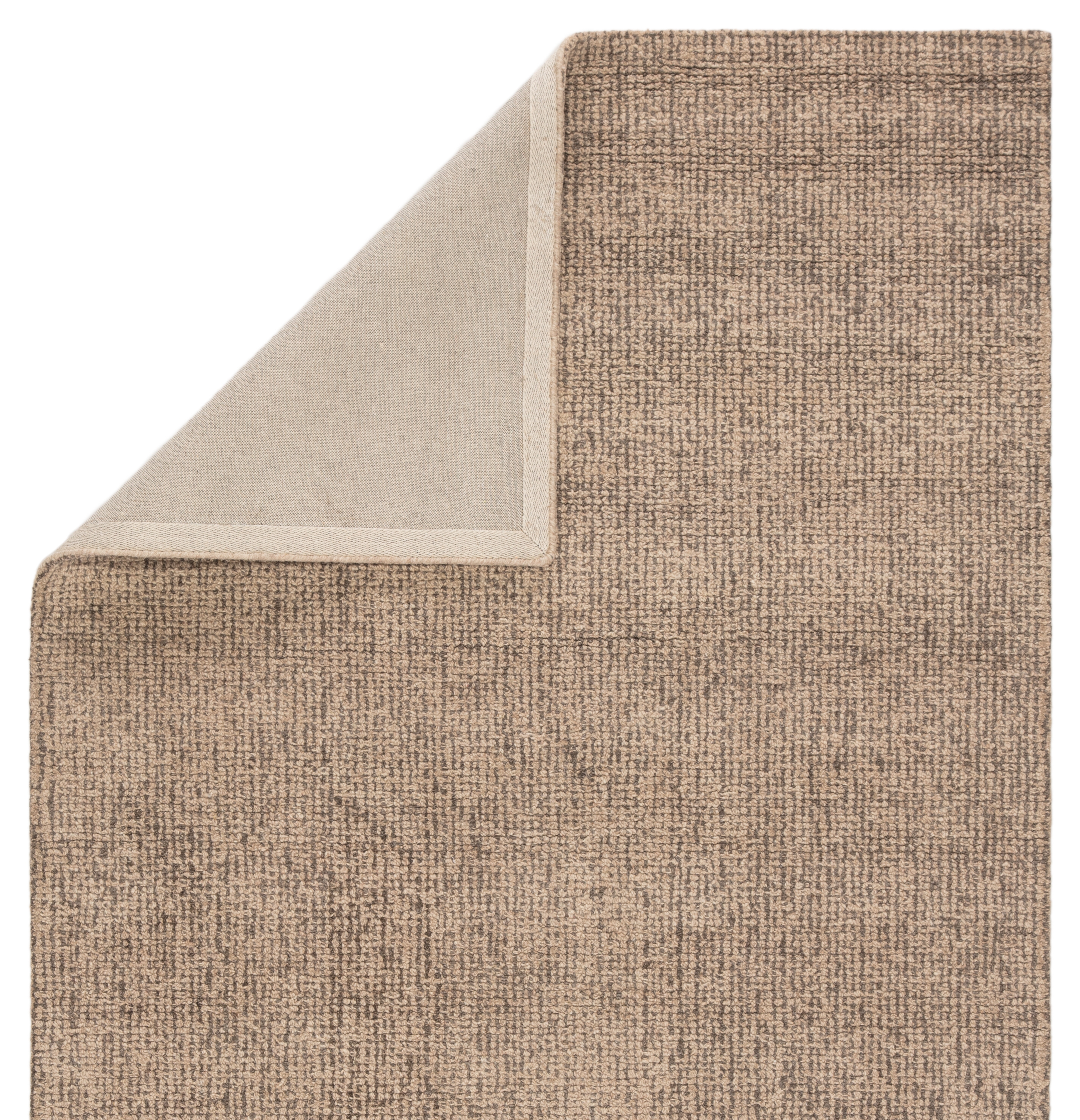 Oland Handmade Solid Gray/ Tan Area Rug (8' X 10') - Image 2