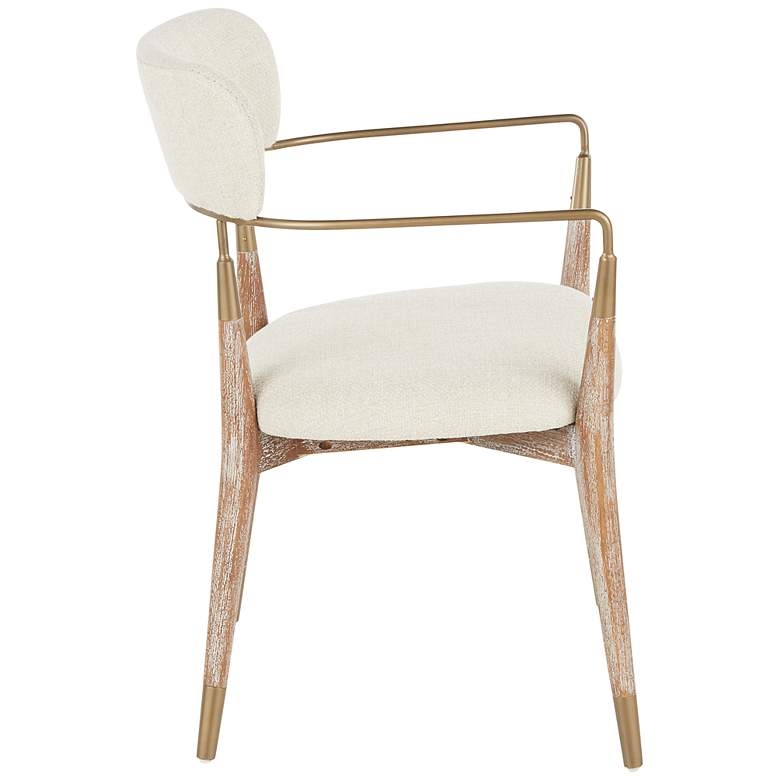 Savannah Wood Dining Chairs, White Washed, Set of 2 - Image 3