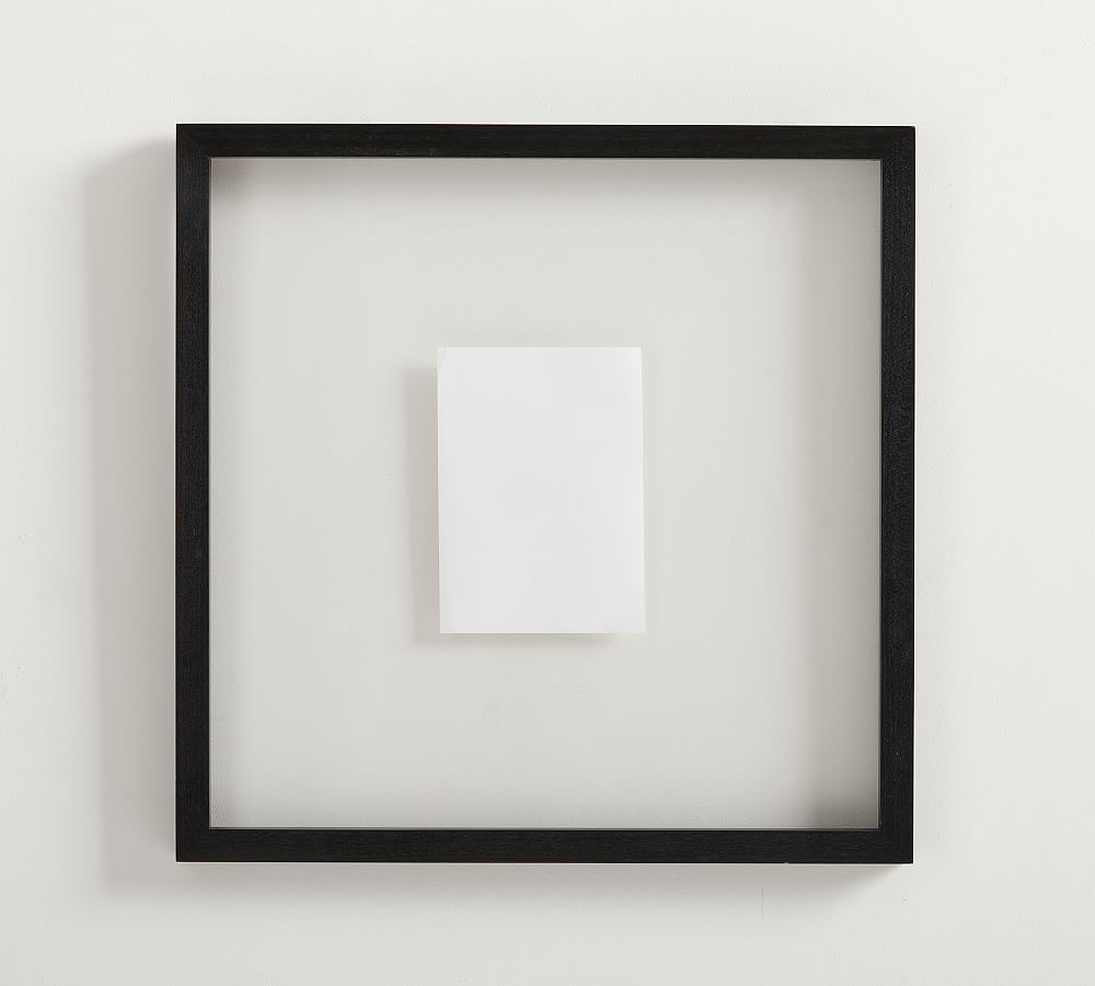 Floating Wood Gallery Frame, 18"x18", Black - Image 0