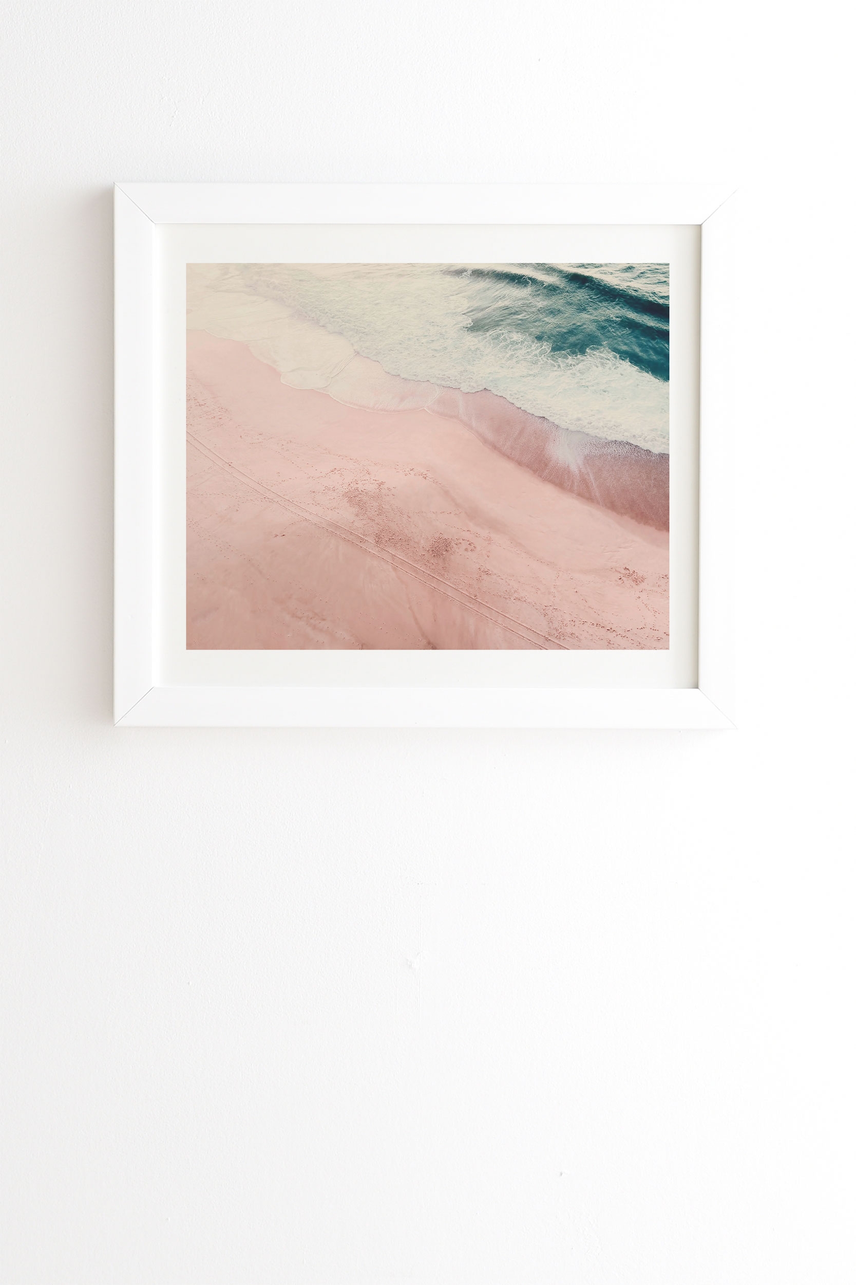Beach Calm by Ingrid Beddoes - Framed Wall Art Basic White 8" x 9.5" - Image 0