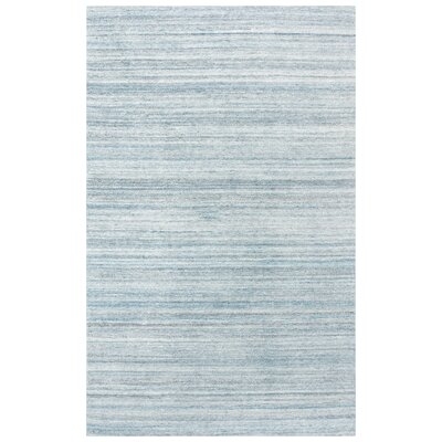 Seasand Striped Hand-Tufted Teal Area Rug - Image 0