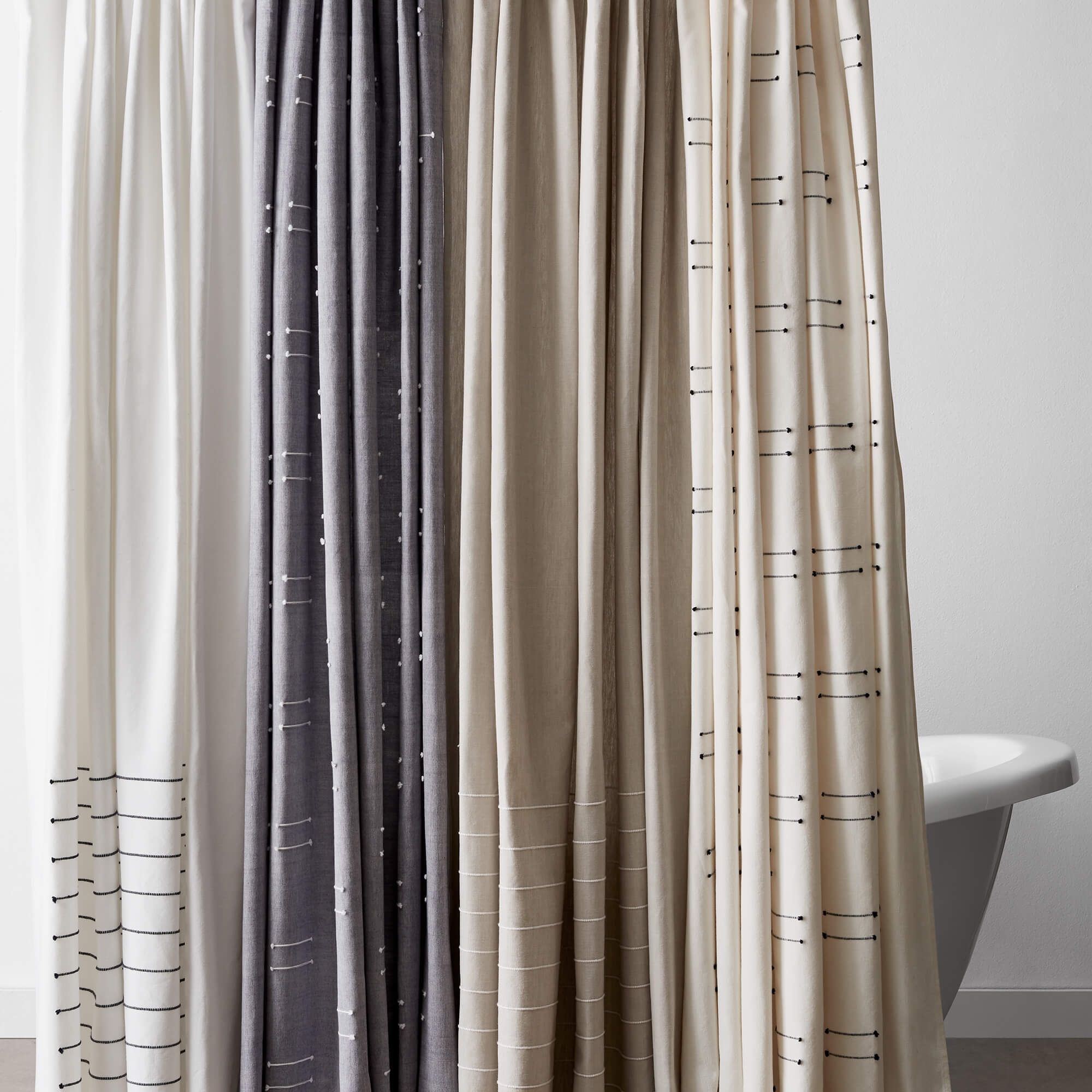 The Citizenry Loktak Shower Curtain | Sand - Image 3