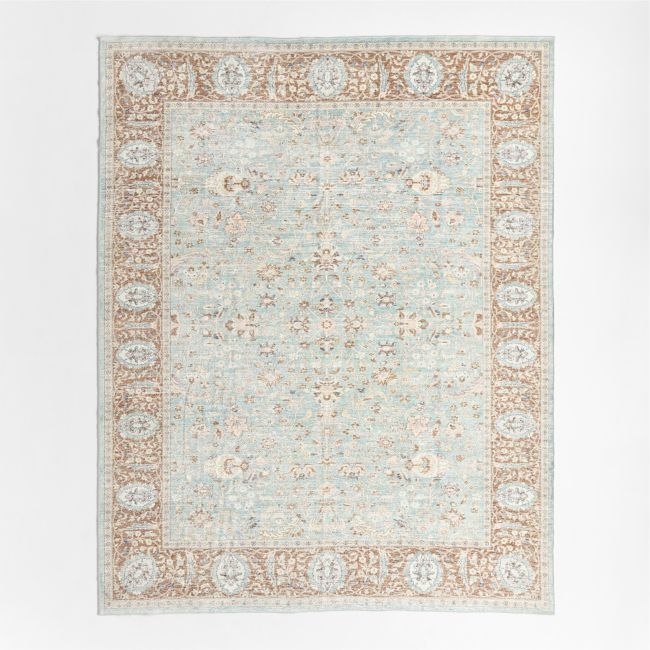 Sadira Blue Washable Kids Area Rug 8'x10' - Image 0