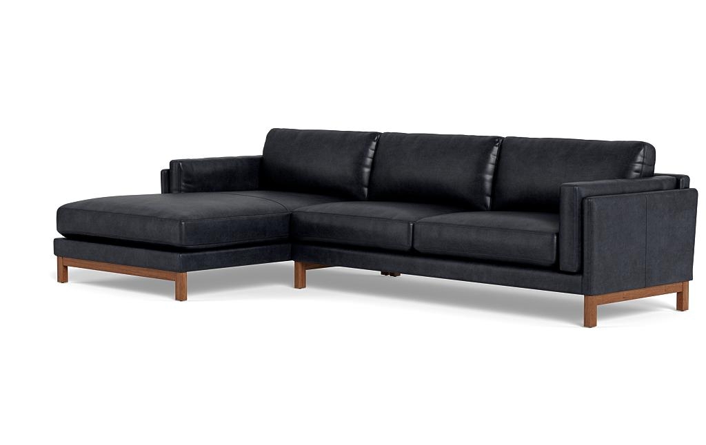 Gaby Leather 3-Seat Left Chaise Sectional - Image 2