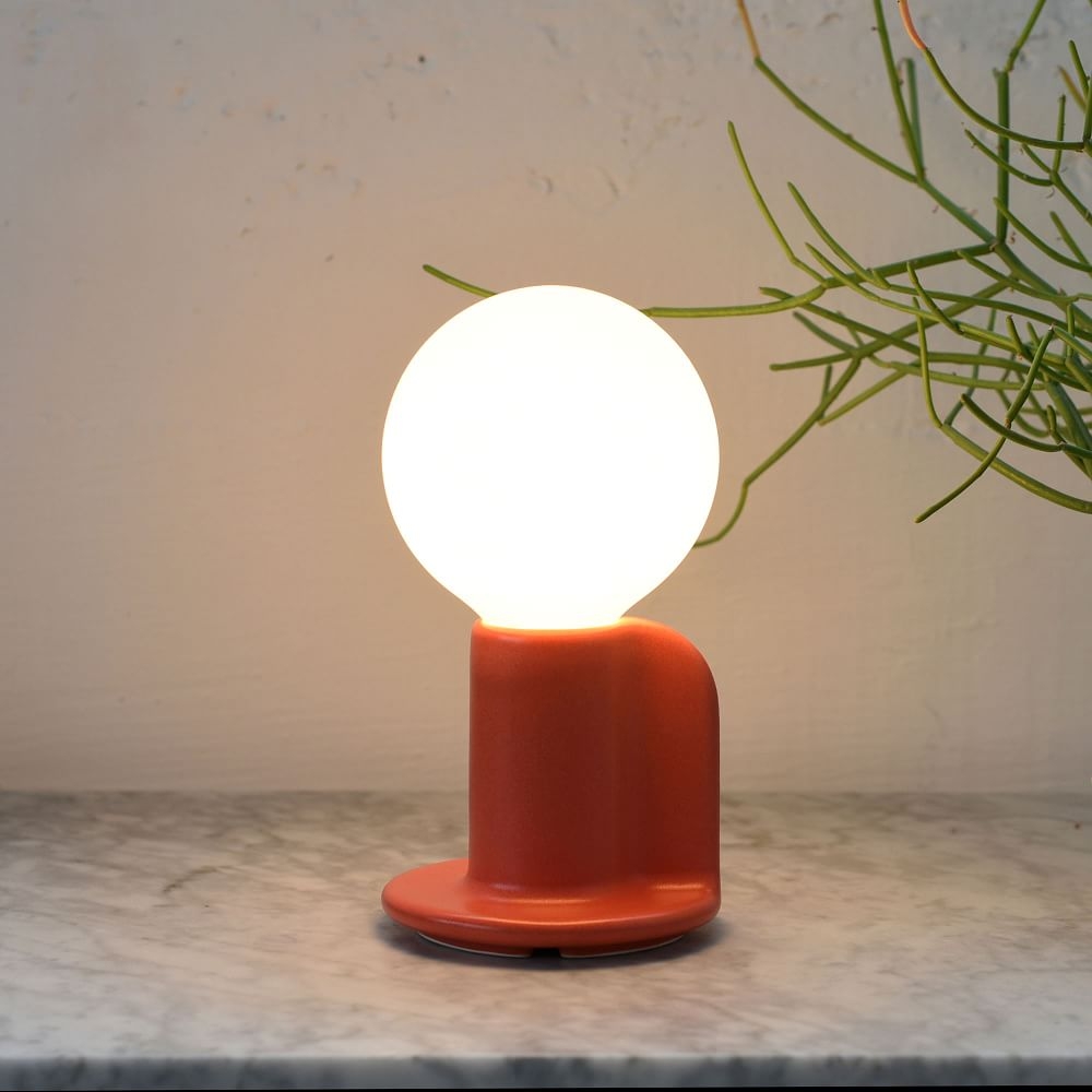 Misewell Q Lamp, Ceramic Table Lamp, Coral - Image 0