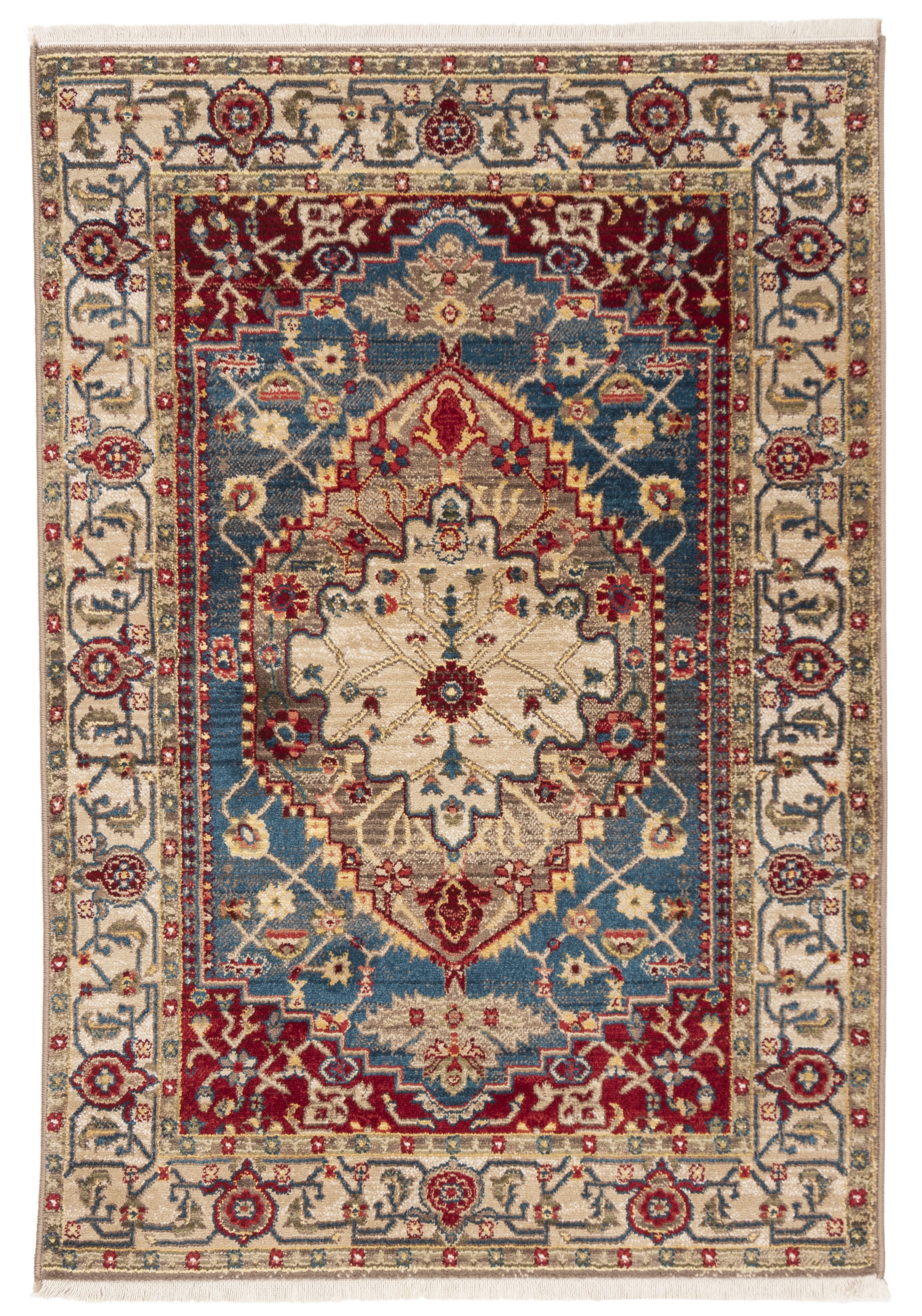 Arlo Home Woven Area Rug, KSN306A, Ivory/Blue,  3' 3" X 4' 10" - Image 0