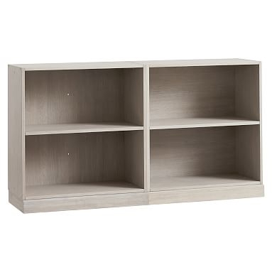 Stack Me Up Double 2-Shelf Bookcase, Brushed Fog - Image 0