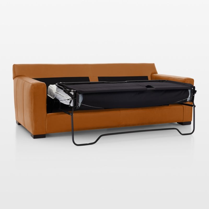 Axis 2-Seat 88" Leather Queen Sleeper Sofa with Air Mattress - Image 5