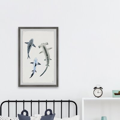Chisdock 'Shark Trio' Framed Art - Image 0