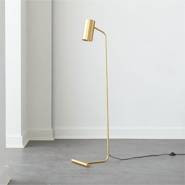 Eldon Task Floor Lamp, Brass - Image 0