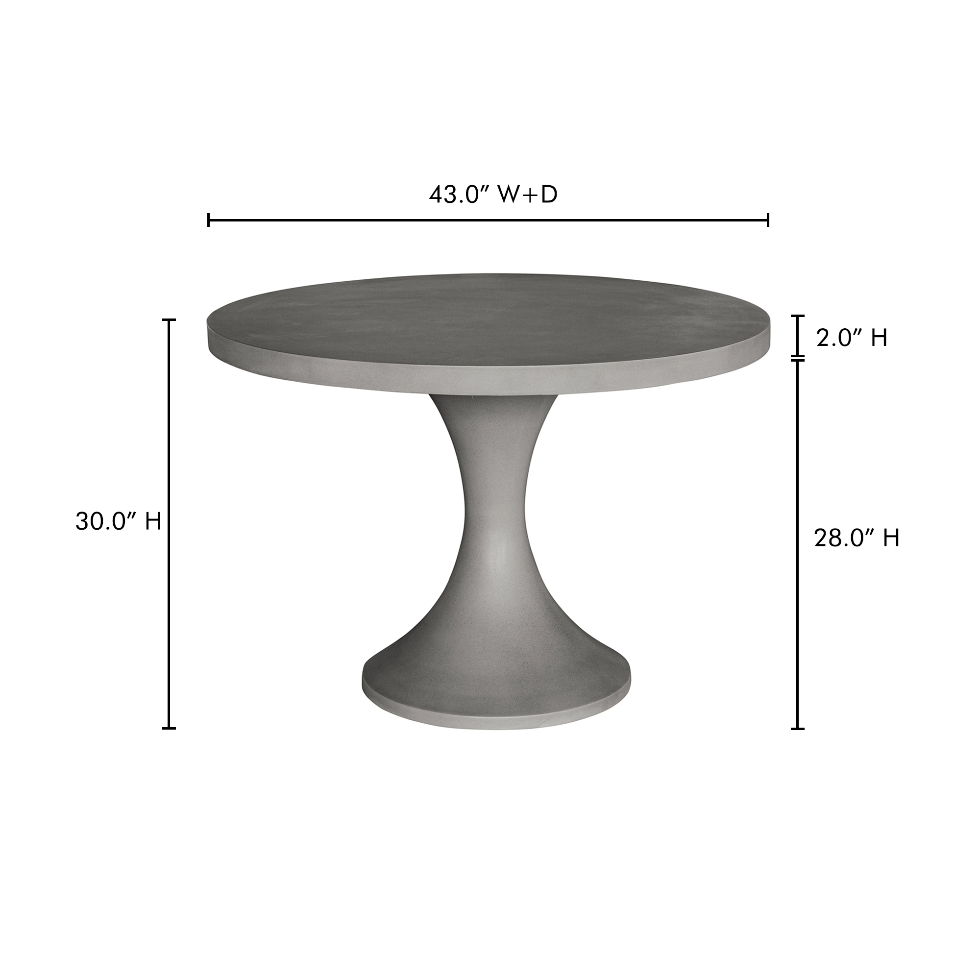 Isadora Outdoor Dining Table Dark Grey - Image 4