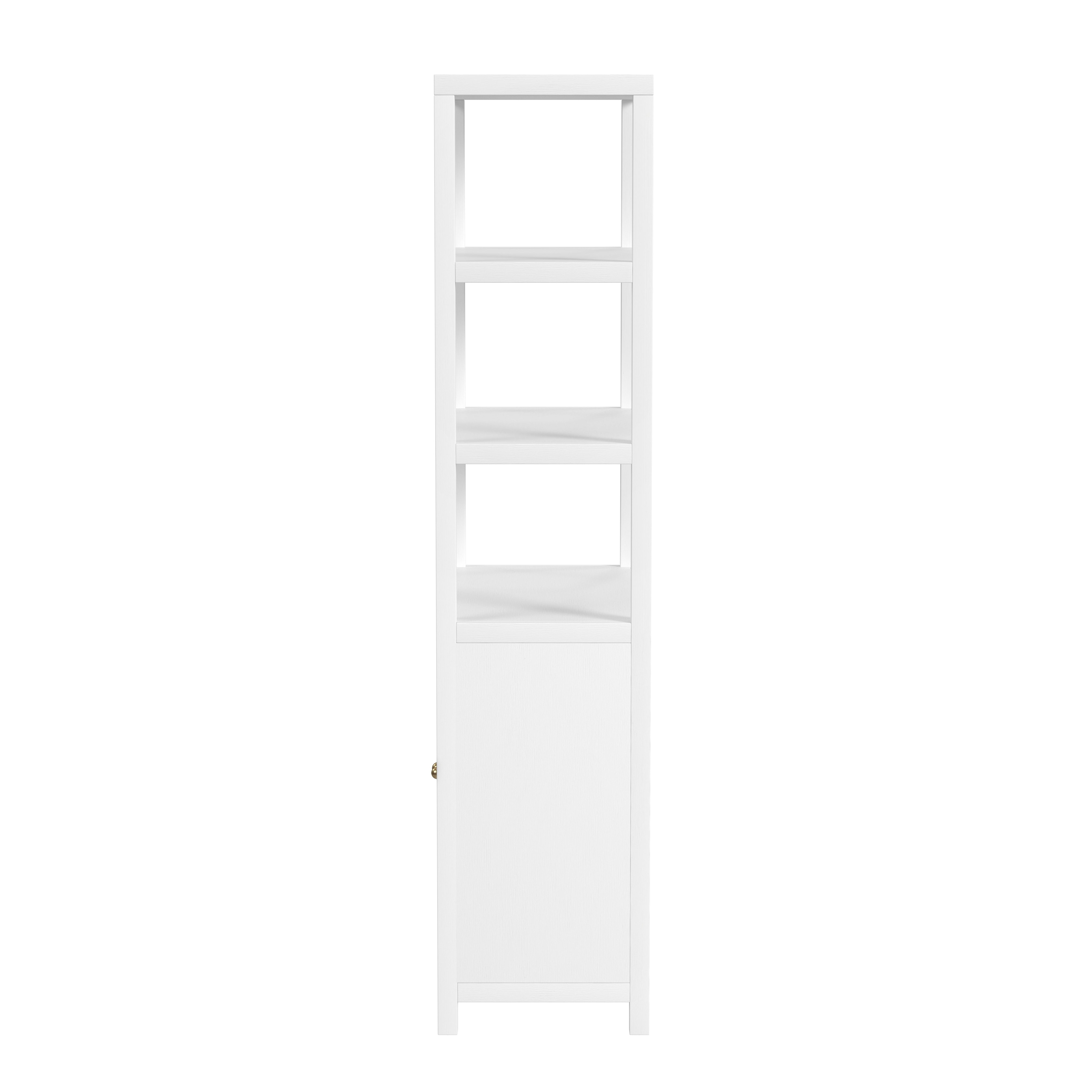 Nora White Etagere Bookcase - Image 1